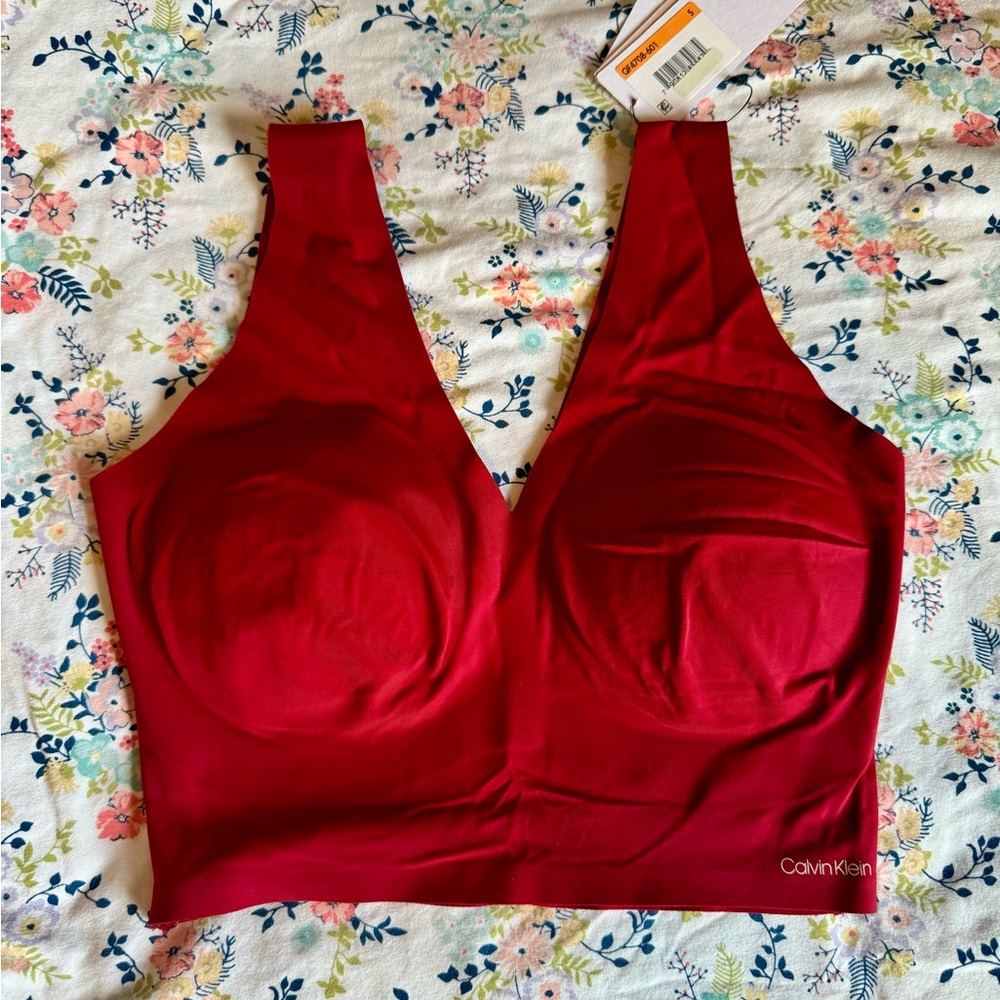 Small red Calvin Klein bralette
